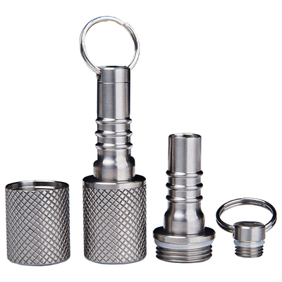 Cnc Airtight Aluminum Pill Case 22*52 Jar Waterproof Bottle